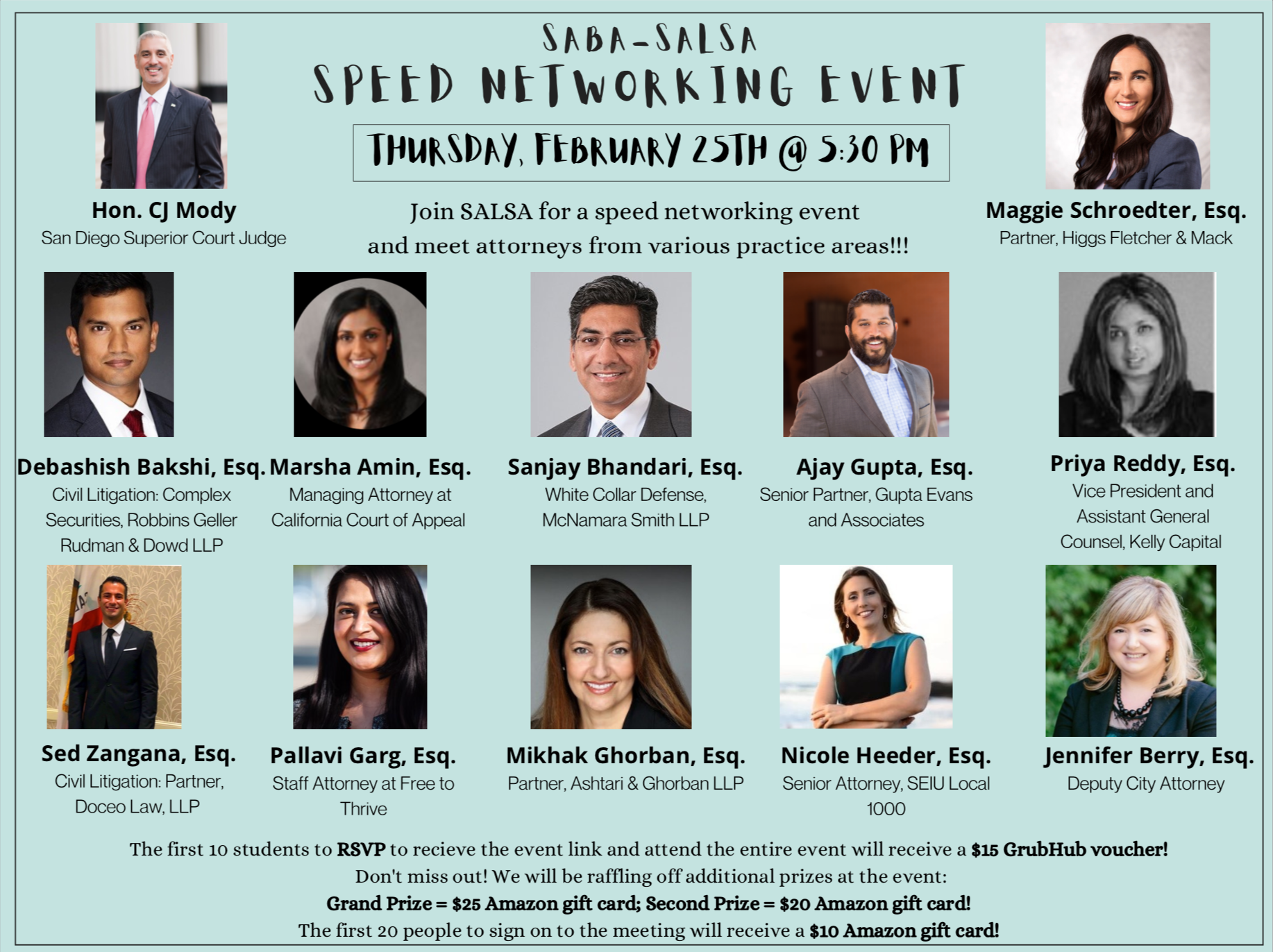 SABA Alasa spped networking event flyer